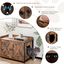 COSTWAY Cajón de Arena para Gatos con Puertas Dobles, Estribos Ajustables, Armario para Gatos con Estructura Metálica, Entrada, Mueble para Gatos, Arenero para Gatos Madera 80 x 50 x 58 cm, , large indicador imagen numero 2