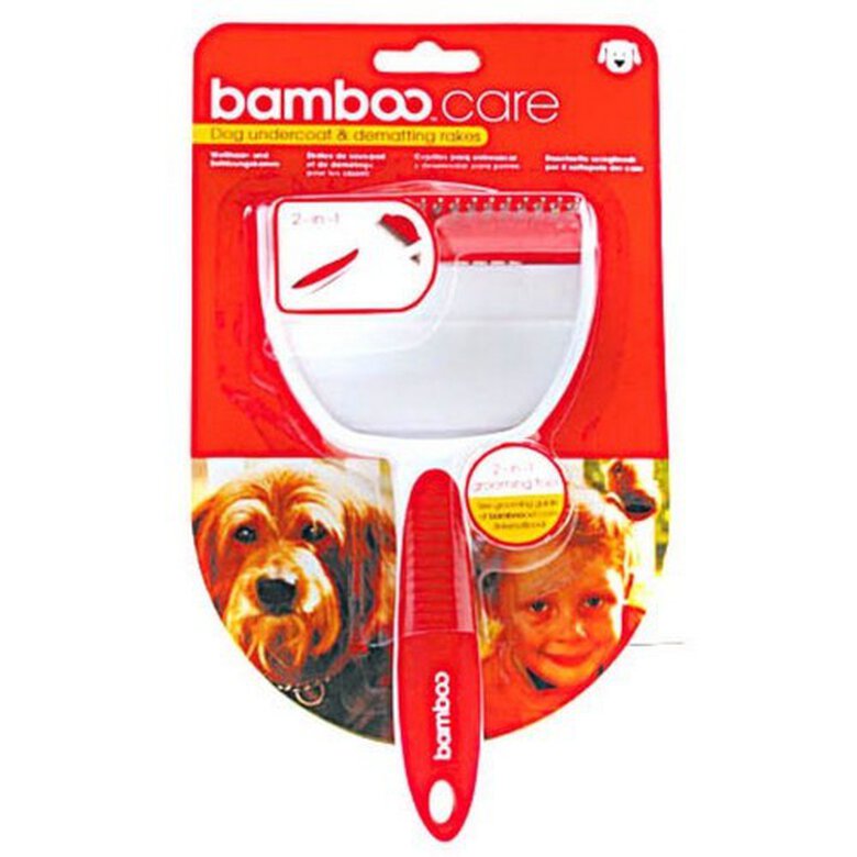 Cepillo Bamboo para capa inferior de perros color Rojo, , large image number null