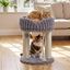 COSTWAY 40 x 40 x 50,5 cm &Aacute;rbol para Gatos Peque&ntilde;o (Gris) | Torre para Gatos con Plataforma Superior de Felpa, Rascadores de Sisal, Bola Colgante, Torre gato Interior para Mascotas, , large indicador imagen numero 2