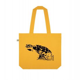Animal totem bolso tote bag de tela tortuga amarilla