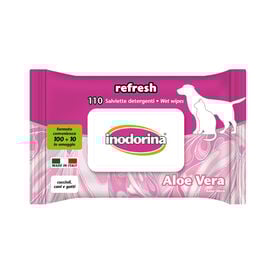 Inodorina Refresh Toallitas H&uacute;medas Aloe Vera para perros y gatos