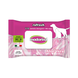 Inodorina Refresh Toallitas Húmedas Aloe Vera para perros y gatos