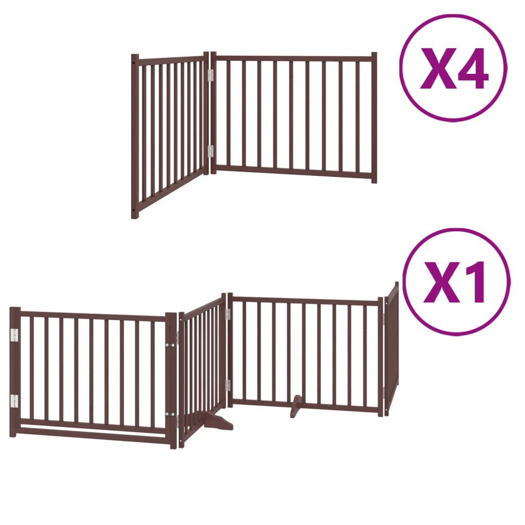 vidaXL Puerta para Perros Plegable Paneles Puerta de Seguridad Madera de &Aacute;lamo, , large Imagen numero 6