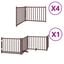 vidaXL Puerta para Perros Plegable Paneles Puerta de Seguridad Madera de Álamo, , large indicador imagen numero 6