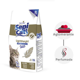 Sepicat LightWeight Extreme Fresh arena aglomerante ligera para gatos