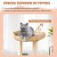 COSTWAY Árbol para Gatos, Torre de Totora de 131 CM con Postes de Rascado de Sisal, Percha, Condo, Bola Colgante, Cojines Lavables, Centro de Actividades para Gatos de 4 Capas, Mueble de Escalada para Gatos, , large indicador imagen numero 4