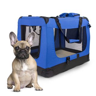 Mobiclinic Transportín Balú Bolsa Plegable Grande Azul para perros y Gatos