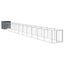 vidaXL Caseta perros con corral acero galvanizado gris 110x813x110 cm, , large indicador imagen numero 21