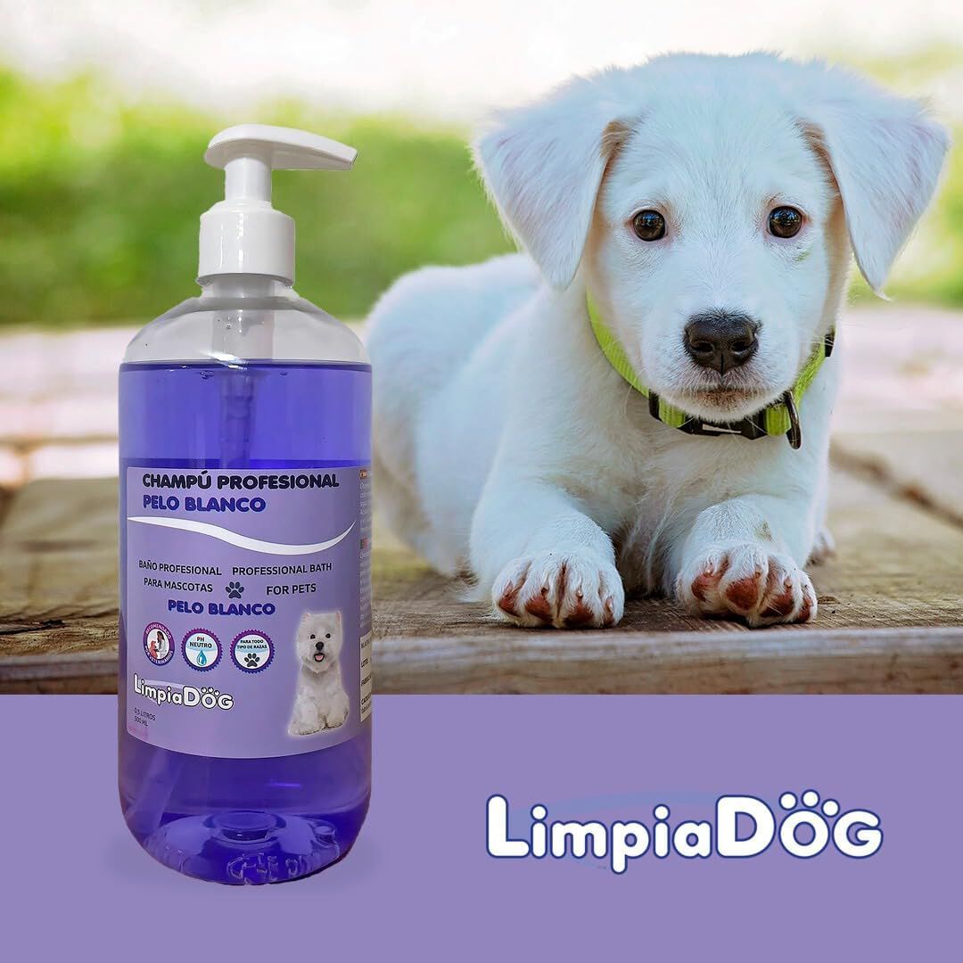 LIMPIADOG Champu para perros pelo blanco, ilumina el pelaje de tu mascota aroma Fresco y Natural 5 Litros, , large Imagen numero 7