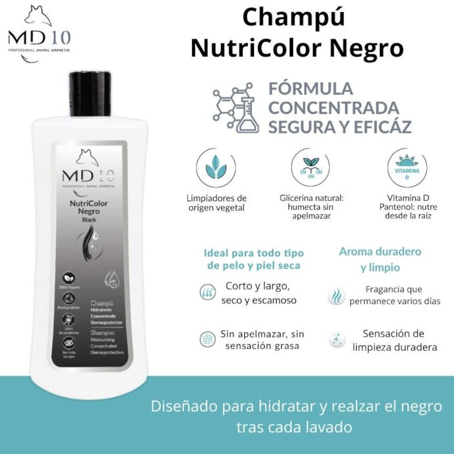 MD-10 Champ&uacute; Hidratante para Perros de Pelo Negro Largo y Corto, , large Imagen numero 2