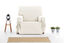 Protector Funda Sillon Sofa 1 Plaza con lazos. Color Marfil. 1 Plaza (80 - 120 cm), , large indicador imagen numero 3