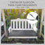 Outsunny Cojín para Banco de Exterior 110x46x5 cm Desenfundable y Lavable Almohadilla Acolchado para Banco Doble de Jardín Patio Terraza Gris, , large indicador imagen numero 4