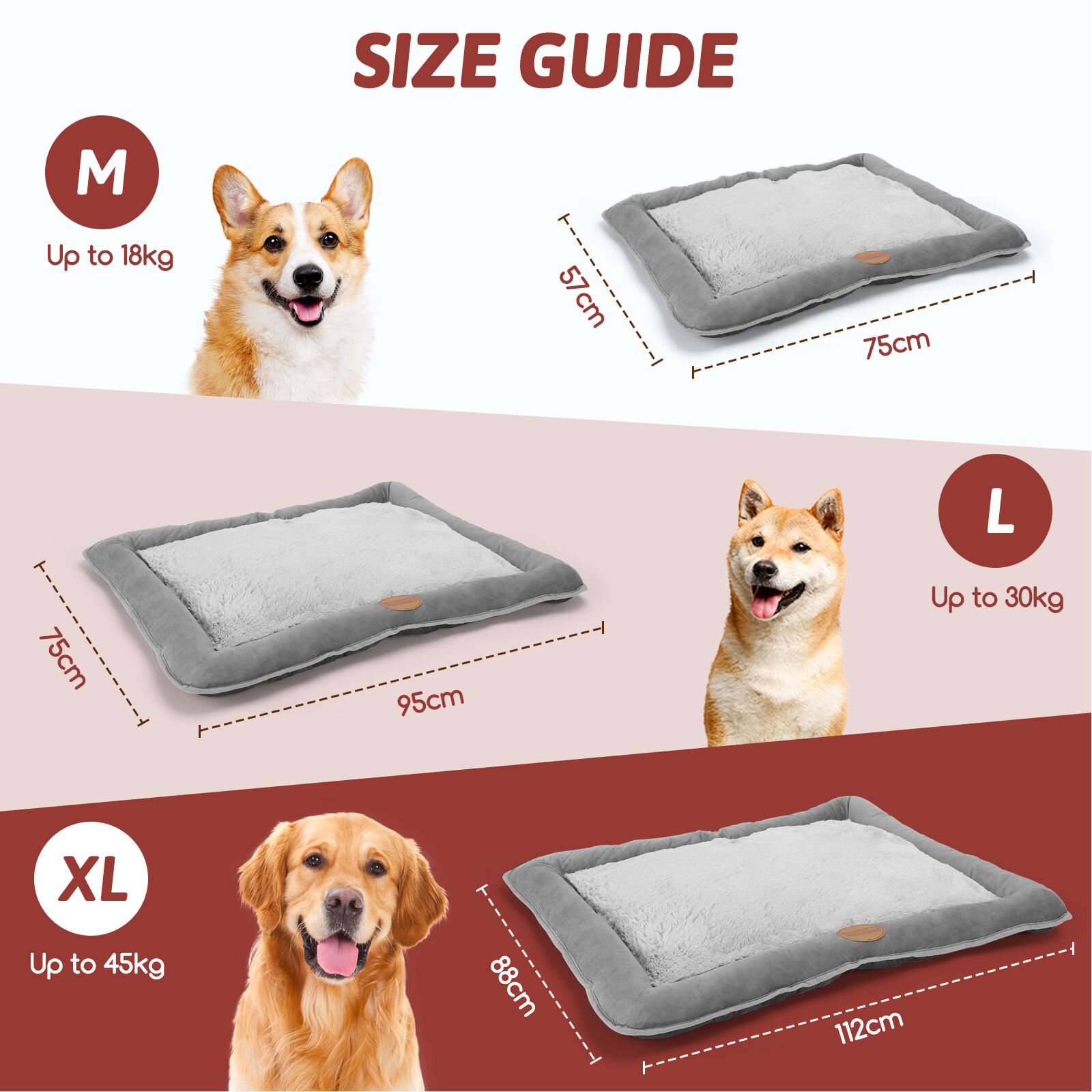 Nobleza Colchoneta Lavable para Perro Grande thumbnail