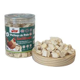 cubos de pechuga de pollo liofilizada