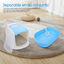 Nobleza - Inodoro para Gatos con Abertura Frontal y Pala, Cajas de Arena para Gatos Cubierta Desmontable, Arenero para Gatos Grande, Azul 55*39*39.5 CM, , large indicador imagen numero 4