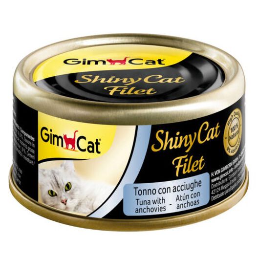 GimCat Shiny filet Atún y Anchoas lata para gatos, , large image number null