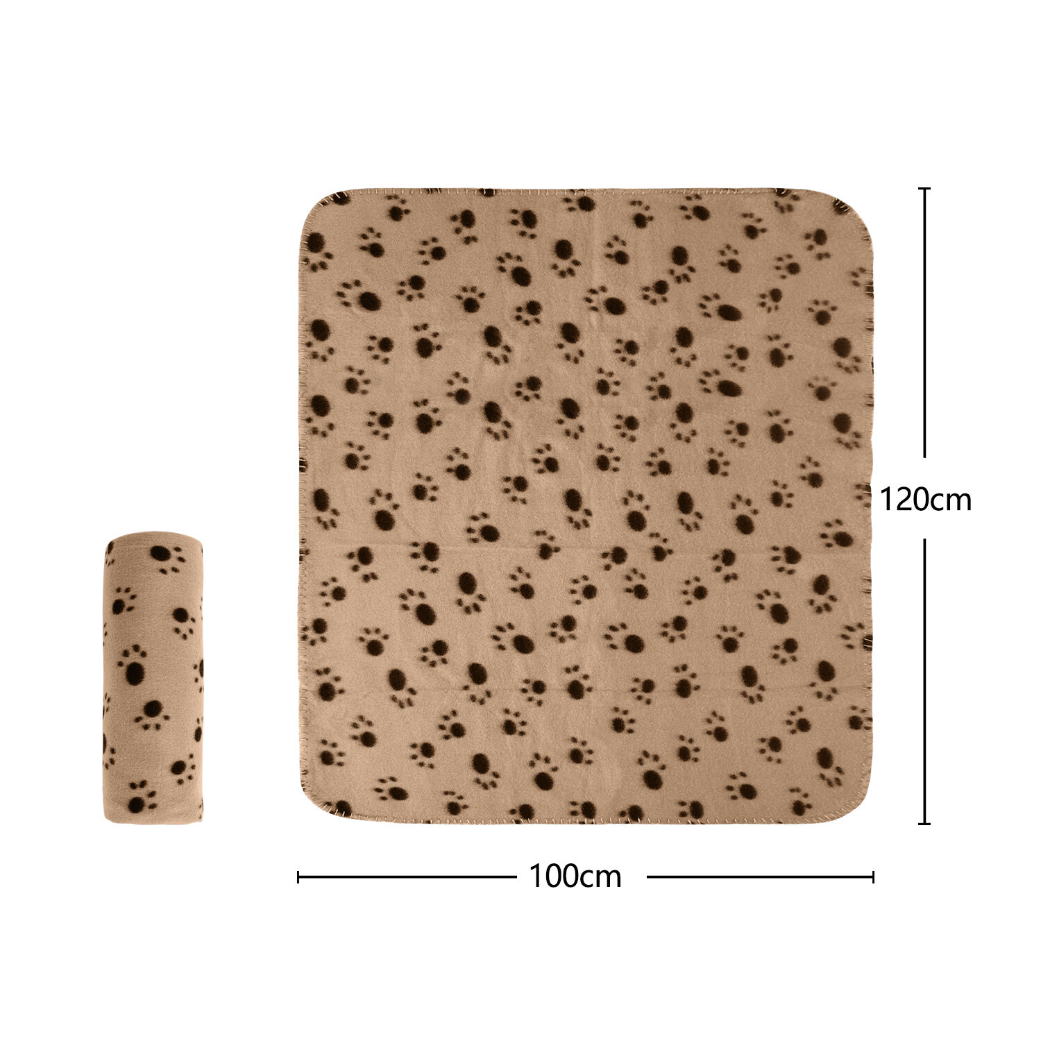 Nobleza Manta Suave de Felpa Beige para perros y gatos thumbnail