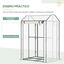 Outsunny Invernadero de Exterior Vivero Casero con Puerta Enrollable Cubierta de PE y Marco de Metal para Cultivos Plantas Tomates Terraza Patio 100x80x150 cm Transparente Blanco, , large indicador imagen numero 5