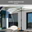 Outsunny Base para Sombrilla Semicircular Peso 9 kg Soporte Parasol de Jardín Apto para Mástil de 35mm/38mm/48mm Relleno de Cemento para Terraza Patio 50x32x32 cm Negro, , large indicador imagen numero 5