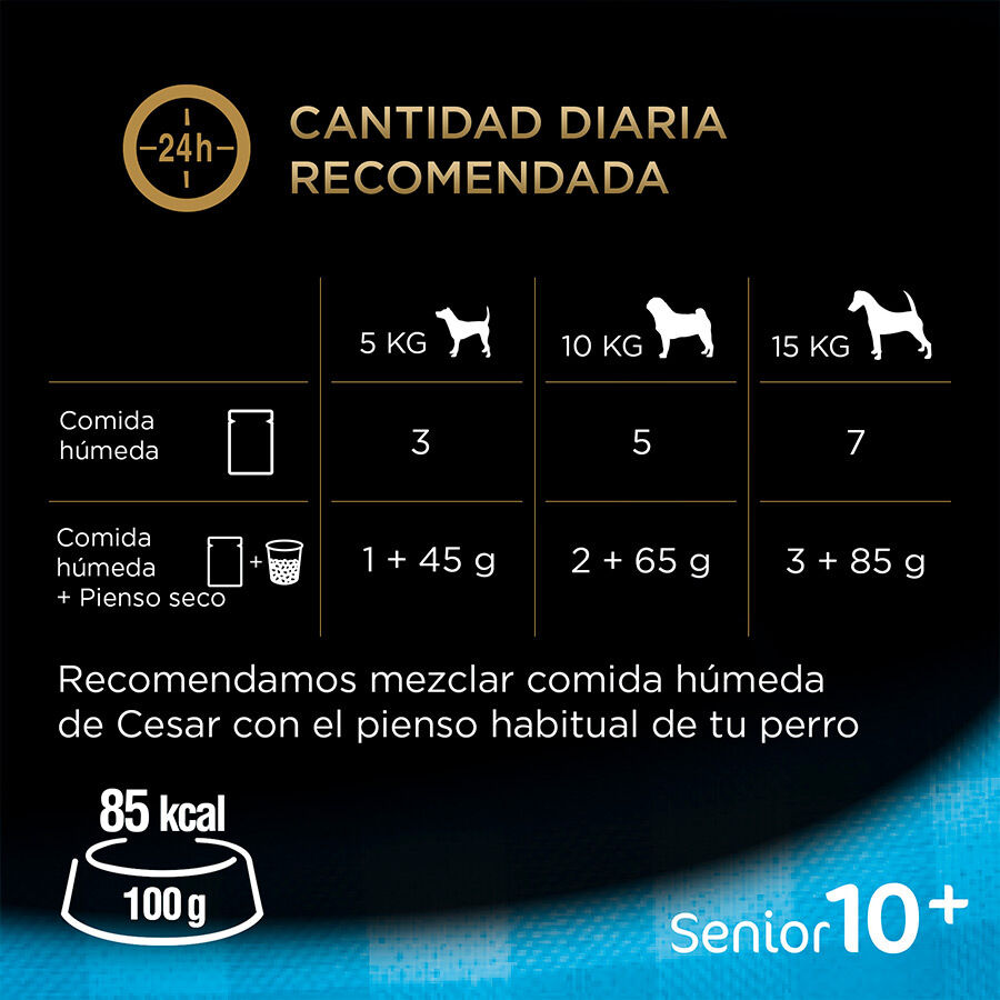 Cesar Carnes Mixtas Gelatina en Bolsita para Perros Senior - Multipack thumbnail