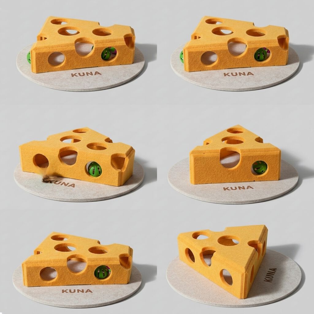 Juguete Interactivo KUNA con forma de Queso para Gatos, , large Imagen numero 3