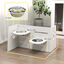PawHut Comedero Perros Elevado Blanco, , large indicador imagen numero 3