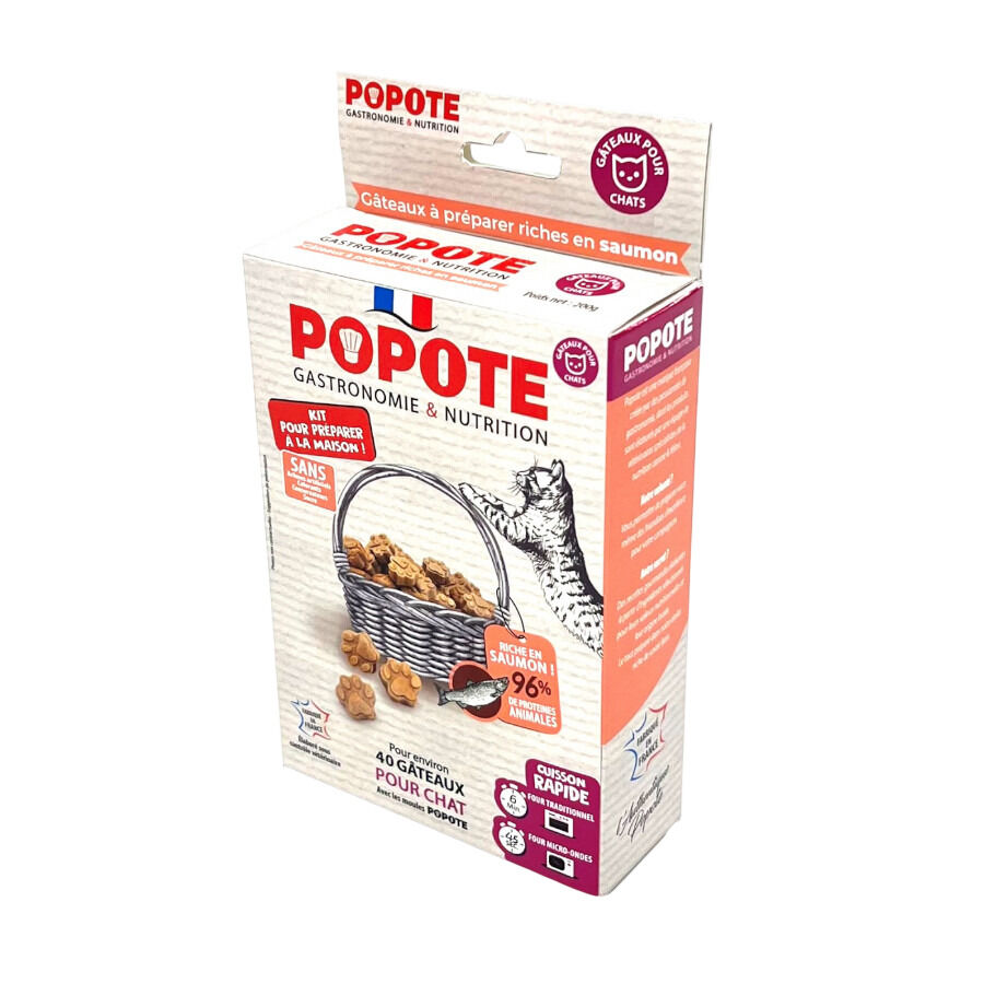200 g POPOTE Kit Galletas Caseras Salm&oacute;n para gatos, , large Imagen numero 1