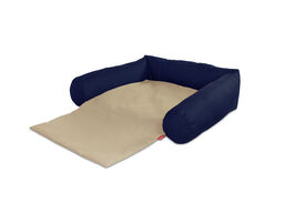 Gauty Cama Tela Impermeable azul y beige para Perros y Gatos