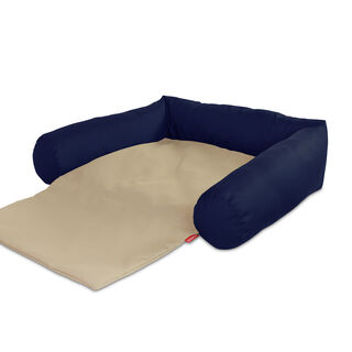 Gauty Cama Tela Impermeable azul y beige para Perros y Gatos