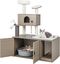 COSTWAY Árbol para Gatos con Caja de Arena, Torre para Gatos 2 En 1 con Perca Superior, Tabla para Rascar, Condominios para Gatos, Postes De Sisal, Plataforma, Rampa, Bolas Colgantes (1 Condominio), , large indicador imagen numero 1