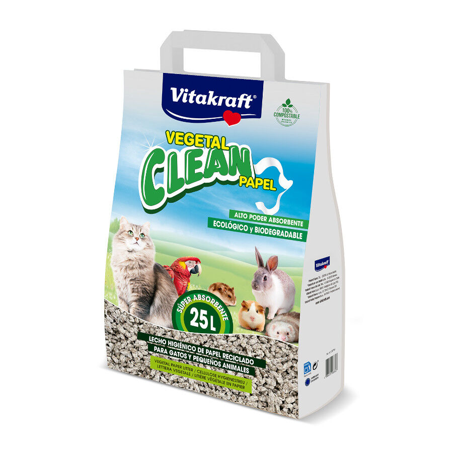 25 L Vitakraft Vegetal Clean Papel Lecho Vegetal para animales, , large Imagen numero 1