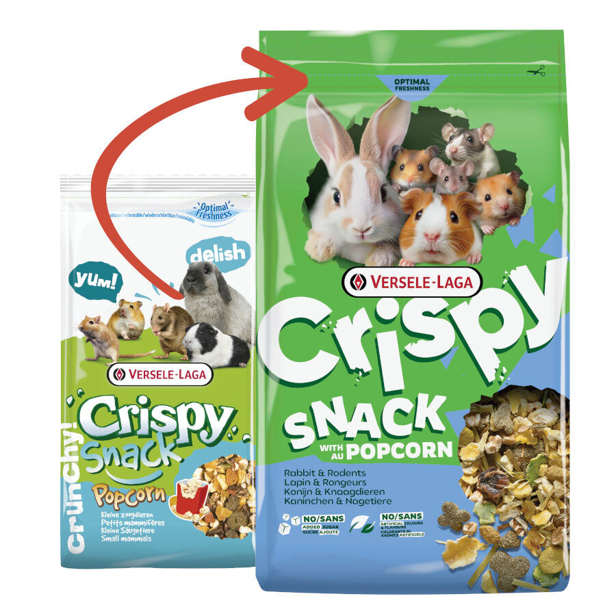 550 g Versele-Laga Crispy Snacks Palomitas para roedores, , large Imagen numero 2