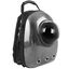 Mochila para transporte de mascotas gato y perro Transportin de plástico rígido gris, , large indicador imagen numero 1