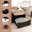 COSTWAY Caja de Arena para Gatos con Cajón Extraíble, Casa para Gatos con Ruedas y Puerta Abatible, Mesita de Noche para Gatos, Inodoro Oculto para Gatos 78 x 50 x 51,5, , large indicador imagen numero 3