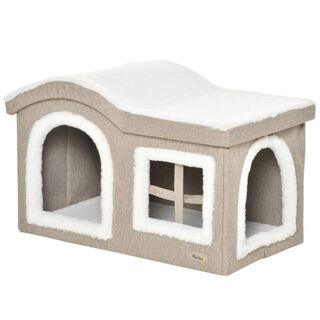 Casa plegable para gatos color Beige