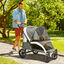 PawHut Carrito para Perros Plegable Cochecito para Perros Grandes hasta 30 kg con Ruedas Grandes Correas de Seguridad Marco Amortiguador Cojín Lavable 124x67x100 cm, Gris Oscuro, , large indicador imagen numero 2