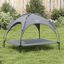vidaXL Cama para perros con dosel antracita tela oxford y acero, , large indicador imagen numero 14