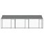 vidaXL Jaula de perros techo y puertas acero galvanizado gris 12x2x2 m, , large indicador imagen numero 16
