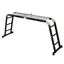Escalera multiusos plegable con escalón caballete  color Negro, , large indicador imagen numero 5