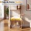 COSTWAY &Aacute;rbol Rascador para Gatos, Torre para Gatos de de M&uacute;ltiples Niveles con Postes Rascadores de Sisal, Condo, Zona de Alimentaci&oacute;n y Bola Colgante y Recinto para Caja de Arena, 117,5 cm (Natural), , large indicador imagen numero 4