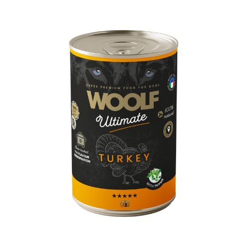 Woolf comida húmeda de pavo para perros