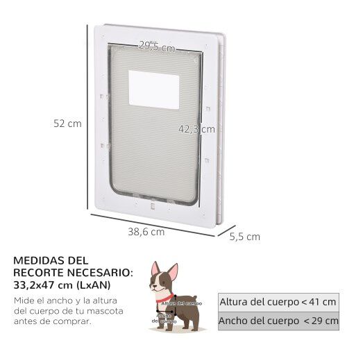 PawHut puerta cierre magn&eacute;tico para mascotas, , large Imagen numero 2