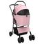 vidaXL Carrito Plegable para Mascotas Ajustable Rosa 78 x 54 x 101 cm, , large indicador imagen numero 8