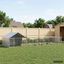vidaXL Gallinero con techo y patio 2 uds. Plateado Acero Galvanizado de Patio, , large indicador imagen numero 2