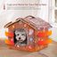 Nobleza Caseta para Perros, Casa Gatos Interior, Cama para Perro con Colchón Extraíble, Plegable Casa para Gato, Conejos, 42x39x33cm S, Marrón, , large indicador imagen numero 4