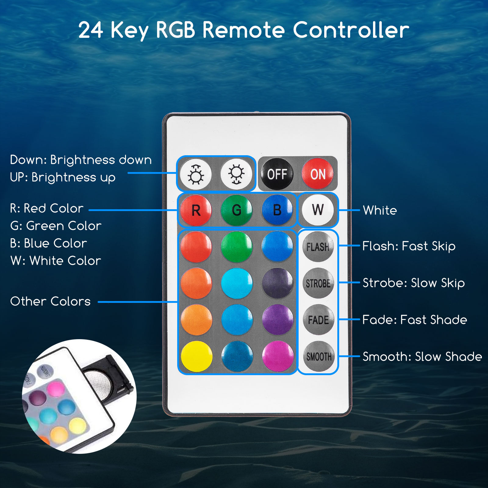 Nobleza Acuario Led Iluminación Con Remoto thumbnail