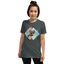 Mascochula camiseta mujer personalizada acuarela con tu mascota gris oscuro, , large indicador imagen numero 3