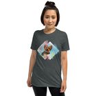 Mascochula camiseta mujer personalizada acuarela con tu mascota gris oscuro, , large image number null