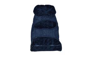 Loyal abrigo azul talla grande para perro