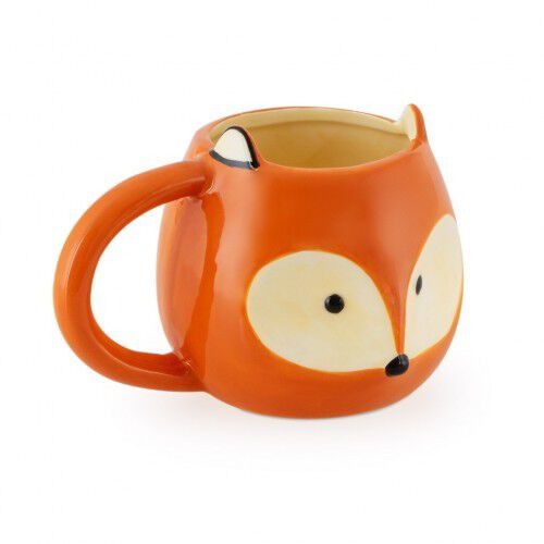 Taza con cara de zorro color Marr&oacute;n, , large Imagen numero 3